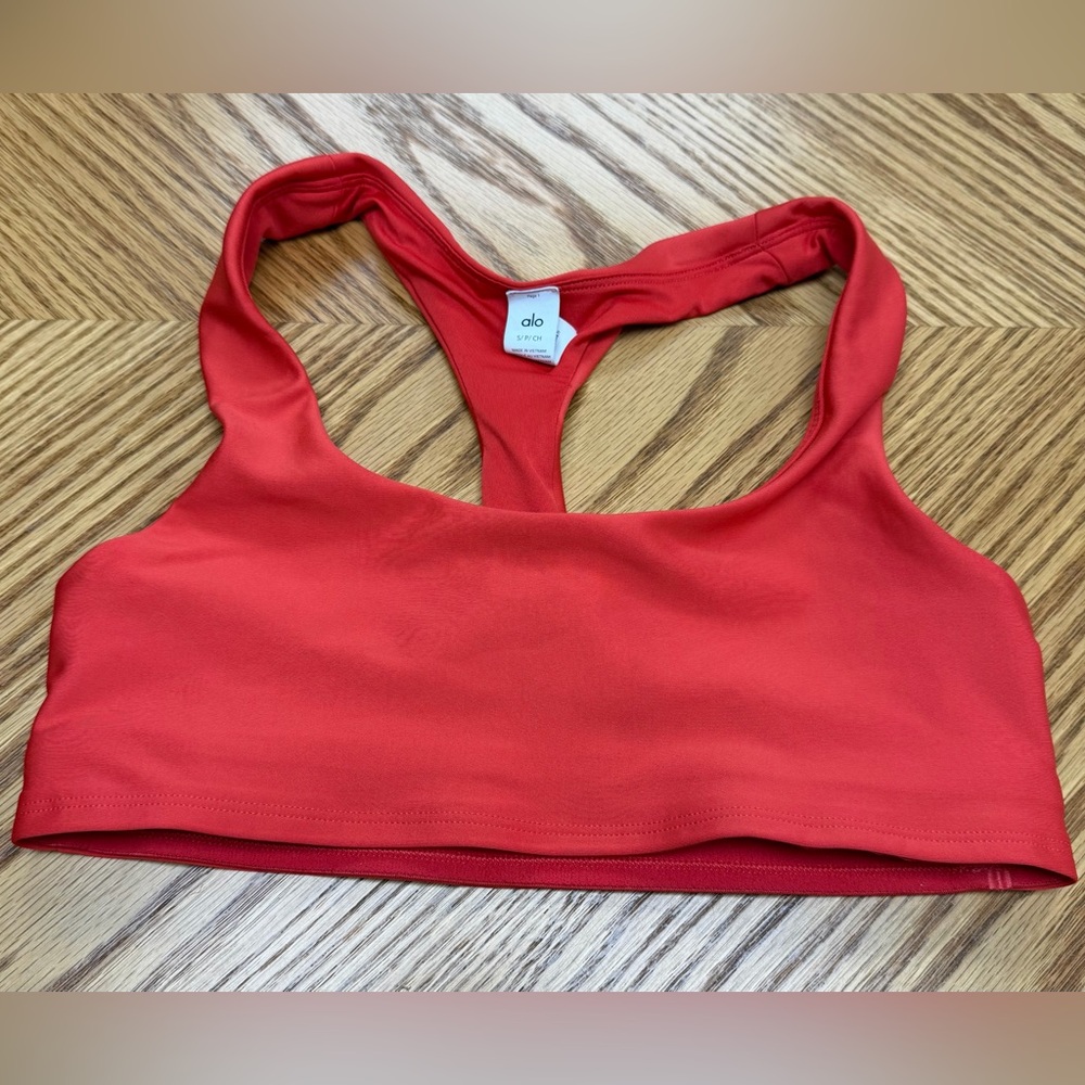 ALO Yoga Vibrant Red Sports Bra
